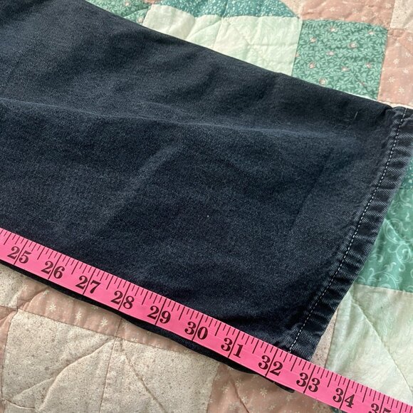 Vintage Ikeda Overalls Mens XL Black Denim Workwear Dungaree Bib One Piece - Picture 12 of 12